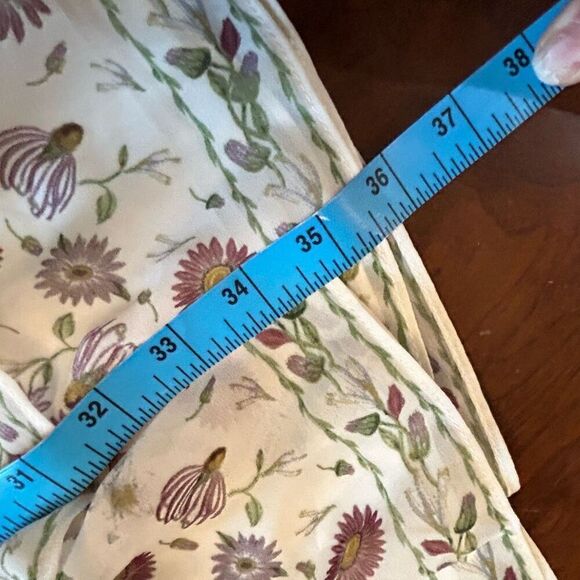 Max Studio women's white and purple floral v-neck tiered mini dress size large N - Picture 7 of 8